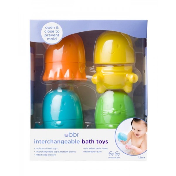 Продукт Ubbi - Играчки за баня със сменящи се форми 4 броя - 0 - BG Hlapeta