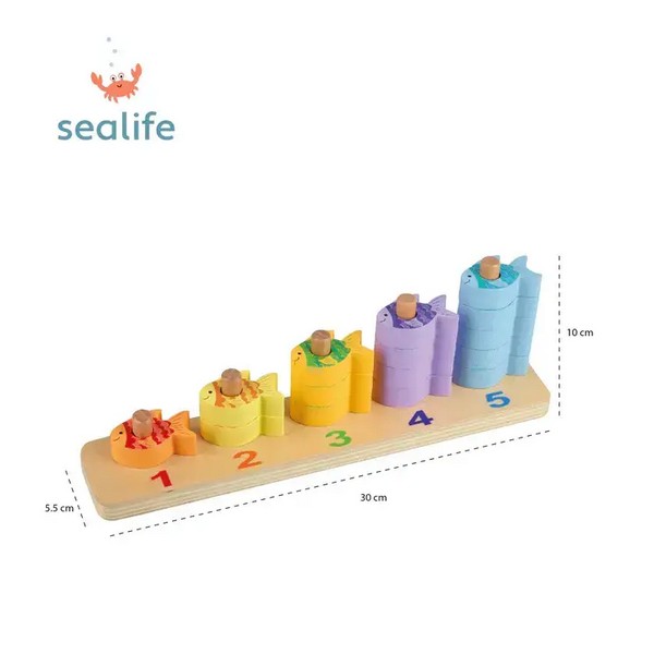 Продукт Orange Tree Toys Sea Life Броене на риби - Низанка - 0 - BG Hlapeta