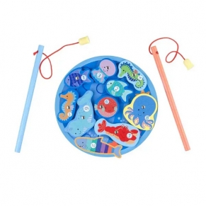 Orange Tree Toys Sea Life - Дървен Магнитен Риболов