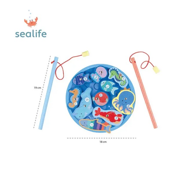 Продукт Orange Tree Toys Sea Life - Дървен Магнитен Риболов - 0 - BG Hlapeta