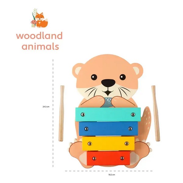 Продукт Orange Tree Toys Woodland Animals Горска Видра - Ксилофон - 0 - BG Hlapeta