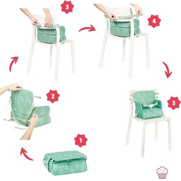 Продукт Badabulle Nomad Green - Сгъваем преносим стол за хранене - 0 - BG Hlapeta