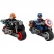 LEGO Marvel Мотоциклетите на Капитан Америка и Черната вдовица - Конструктор
