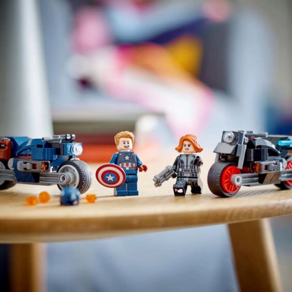 Продукт LEGO Marvel Мотоциклетите на Капитан Америка и Черната вдовица - Конструктор - 0 - BG Hlapeta