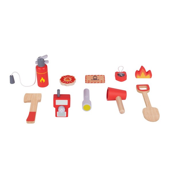 Продукт Tooky toy - Дървен пожарникарски комплект - 0 - BG Hlapeta