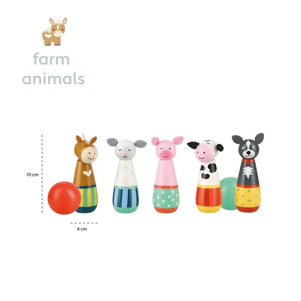 Продукт Orange tree toys Farm Animals - Дървен Боулинг - 0 - BG Hlapeta
