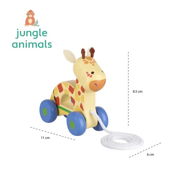 Продукт Orange tree toys Jungle Animals Жираф - Играчка за дърпане - 0 - BG Hlapeta