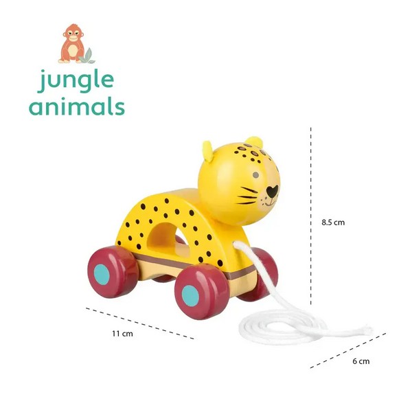Продукт Orange tree toys Jungle Animals Леопард - Играчка за дърпане - 0 - BG Hlapeta