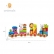 Orange tree toys Animals - Голям дървен влак, пъзел и сортер