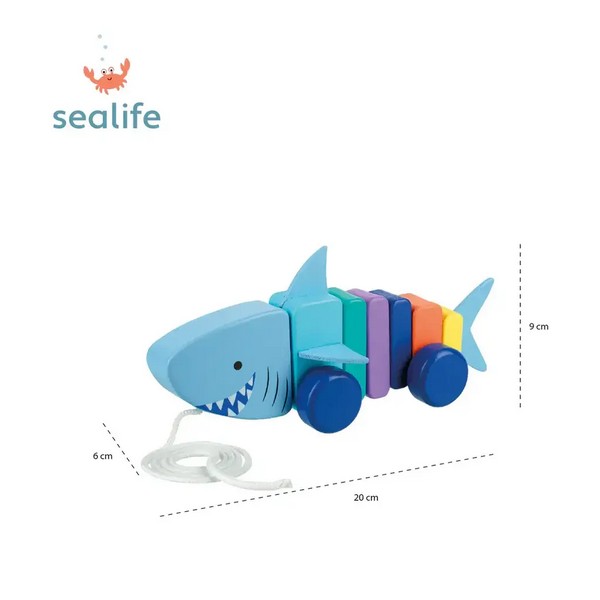 Продукт Orange tree toys Sea Life Акула - Дървена играчка за дърпане - 0 - BG Hlapeta