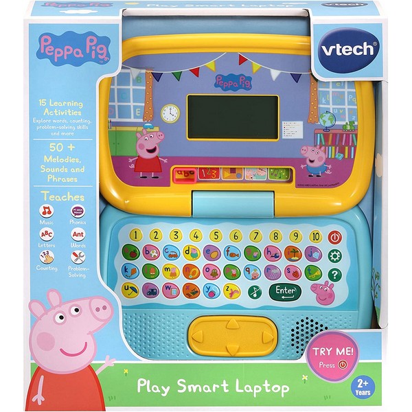 Продукт Vtech Образователен лаптоп Пепа Пиг - Интерактивна играчка, 15.8 x 23.7 x 5.6 см - 0 - BG Hlapeta