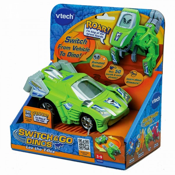 Продукт Vtech Автомобил и Динозавър T-Rex - Интерактивна играчка, 2 в 1 - 0 - BG Hlapeta