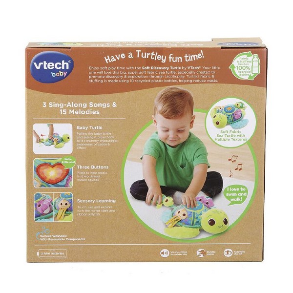 Продукт Vtech Мека костенурка с активности - Интерактивна играчка, 22 х 11 х 28.8 см - 0 - BG Hlapeta