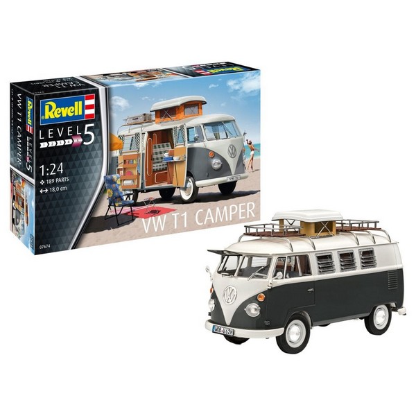 Продукт Revell Кемпер VW T1 - Сглобяем модел, 189 части - 0 - BG Hlapeta