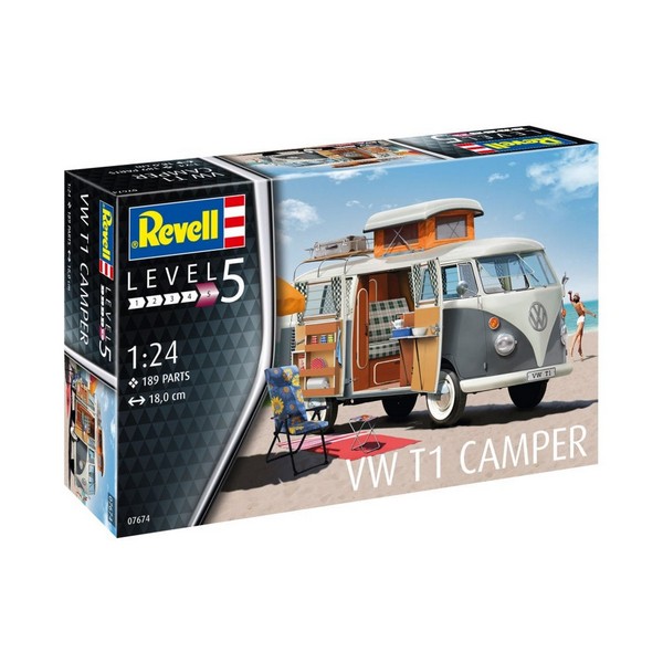 Продукт Revell Кемпер VW T1 - Сглобяем модел, 189 части - 0 - BG Hlapeta