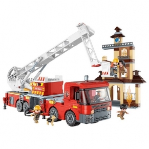 Qman MineCity Многофункционална пожарна повдигаща се платформа - Конструктор, 686 части