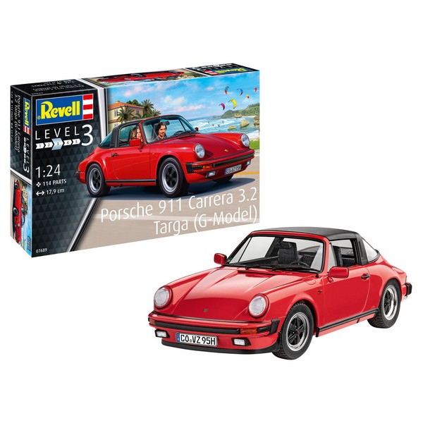 Продукт Revell Porsche 911 Carrera 3.2 G-Model Coupe Targa - Сглобяем модел, 114 части - 0 - BG Hlapeta