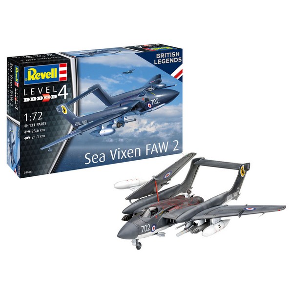 Продукт Revell Британски изтребител Sea Vixen FAW 2 - Сглобяем модел, 131 части - 0 - BG Hlapeta