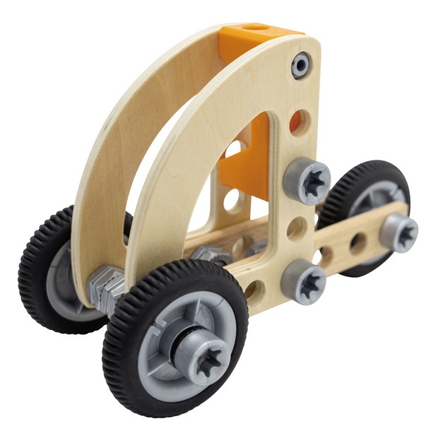 Продукт Hape Малък изобретател Автомобил - Дървен комплект, 37 части - 0 - BG Hlapeta
