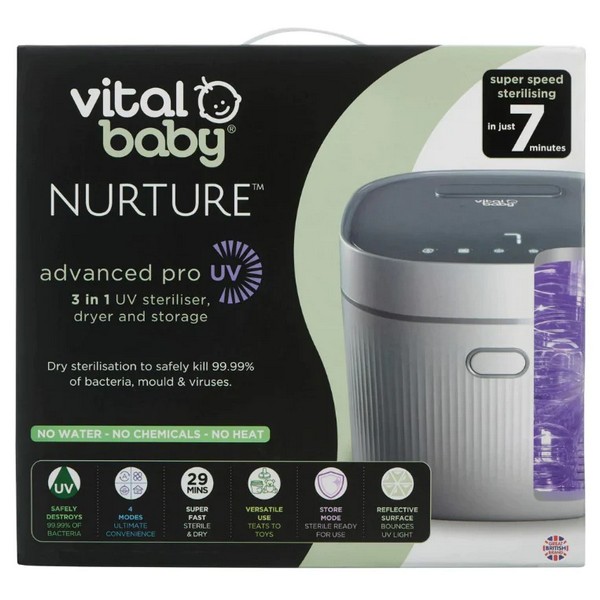 Продукт Vital Baby - Стерилизатор с UV лъчи Advanced Pro с функция изсушаване - 0 - BG Hlapeta