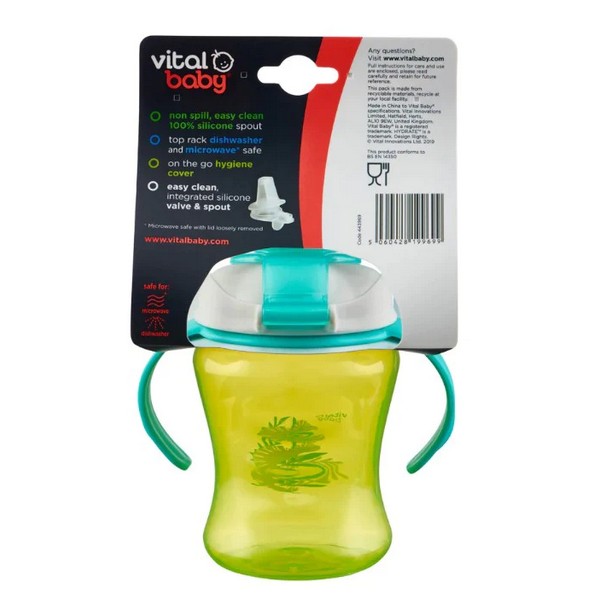 Продукт Vital Baby - Чаша за лесно отпиване с подвижни дръжки 260 мл. - 0 - BG Hlapeta