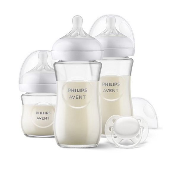 Продукт Philips Avent Natural Response 3.0 - КОМПЛЕКТ за бебе - Залъгалка (0-6) + 3 Шишета - стъкло - 0 - BG Hlapeta
