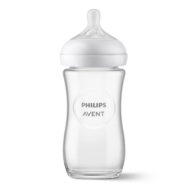 Продукт Philips AVENT Natural Response - Стъклено шише за хранене 240 мл с биберон без протичане Поток 3, 1м+ - 0 - BG Hlapeta