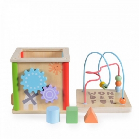 Moni toys - Дървен сортер куб
