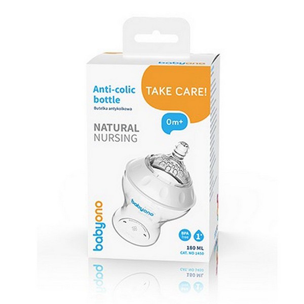 Продукт Babyono Natural Nursing - Шише Антиколик 180 мл. - 0 - BG Hlapeta