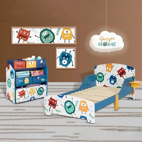 Продукт Ginger Home - Детско Дървено Легло със Защита от Падане, Ламелна Подматрачна Рамка 140/70 см, Удобна Поставка - 0 - BG Hlapeta