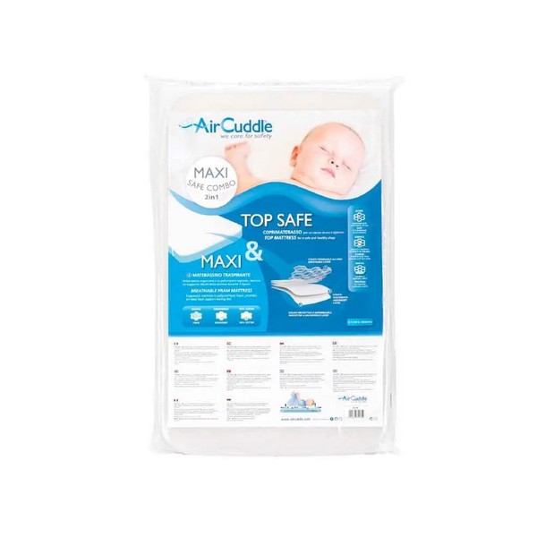Продукт AirCuddle Maxi Safe Combo - Ортопедичен матрак за бебешка люлка + Top Safe непромокаем протектор за матрак с дишаща 3D структура - 0 - BG Hlapeta