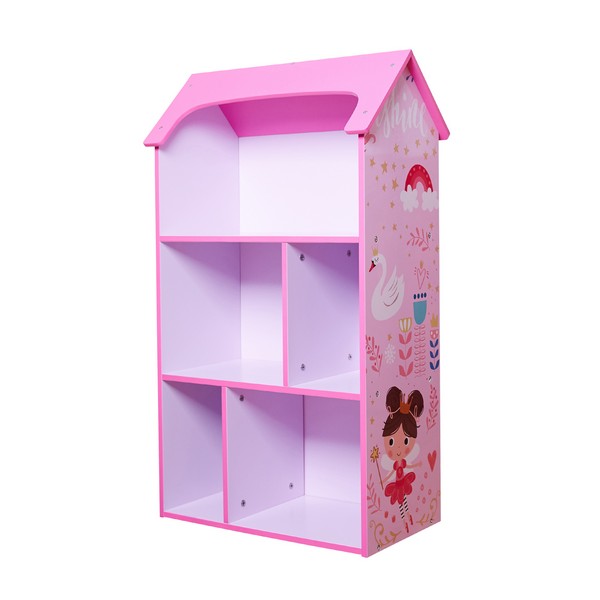 Продукт Ginger home DREAMS - Детска Дървена Етажерка, Секция за Съхранение на Играчки и Книжки, Библиотека - Къщичка - 0 - BG Hlapeta