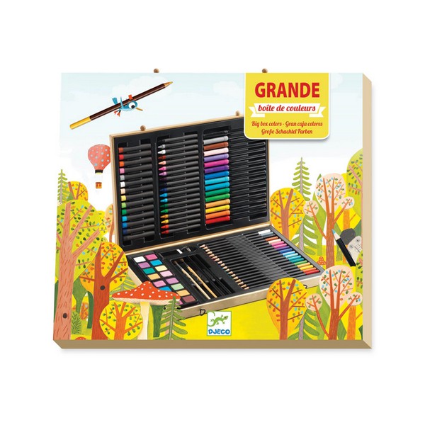 Продукт Djeco big box of colors - Комплект за рисуване - 0 - BG Hlapeta