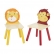 Ginger home ANIMALS - Детска Дървена Маса с 2 Столчета, Комплект - за Учене, Игра, Рисуване, Хранене 3