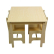Ginger home NATURE - Детска Маса с 2 Столчета, Комплект от Дърво - за Учене, Игра, Рисуване, Хранене 4