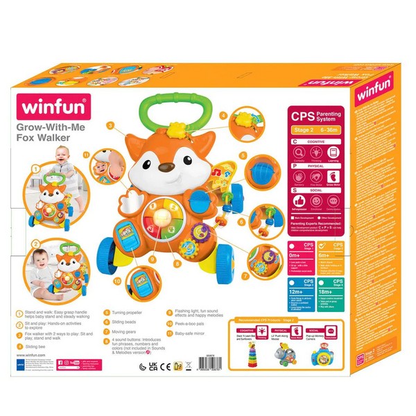 Продукт WINFUN Grow With Me Лисица - Музикална проходилка - 0 - BG Hlapeta