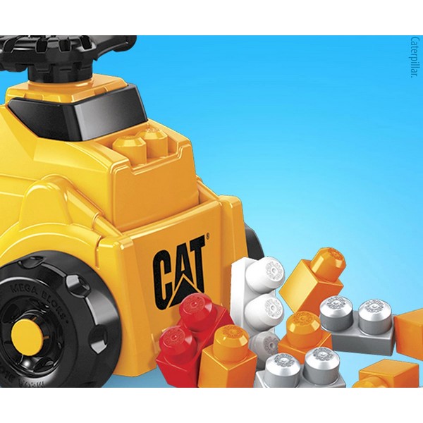 Продукт Mega Bloks Cat - Комплект кола булдозер за каране и бутане с блокчета - 0 - BG Hlapeta