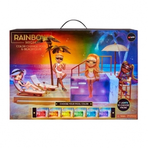 MGA Rainbow High Fashion Плажен клуб и басейн с промяна на цвета - Кукла