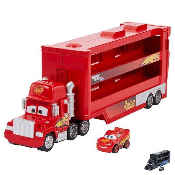 Продукт Mattel Cars, Mack Mini Racers Hauler - Детски камион с количка - 0 - BG Hlapeta