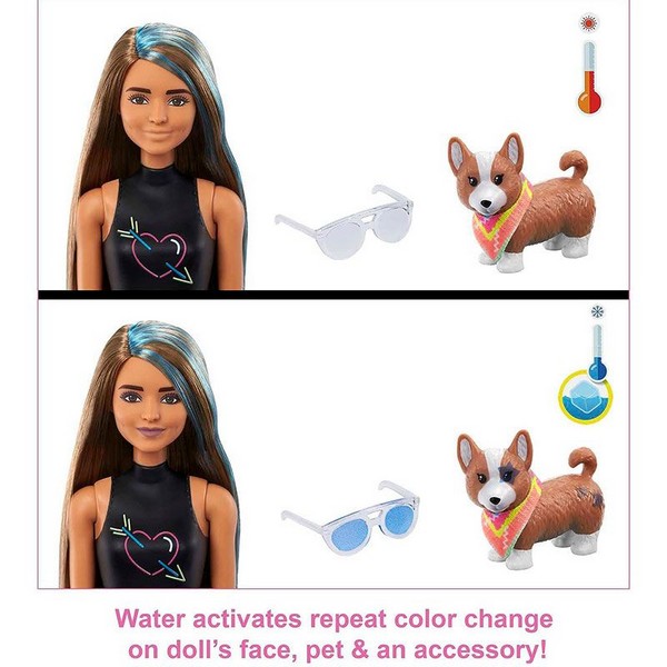 Продукт Mattel Barbie Color Reveal Totally Neon Fashions - Кукла, с 25 изненади и промяна на цвета - 0 - BG Hlapeta