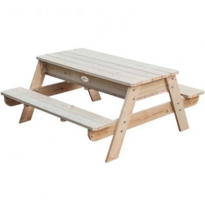 Classic world - Детски дървен комплект маса с пейка за игра с пясък и вода