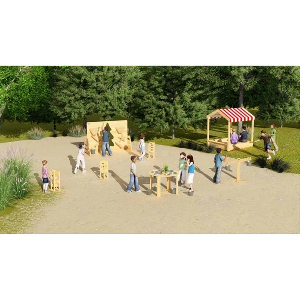 Продукт Classic world - Детски дървен пясъчник с навес - 0 - BG Hlapeta
