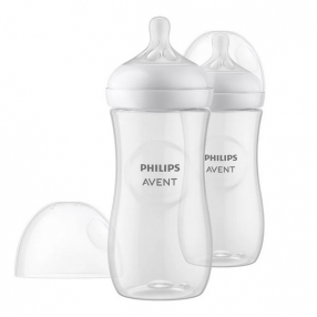Philips AVENT Natural Response  Поток 4, 3м+ - Комплект 2 бр. шишета 330 мл за хранене  с биберон без протичане Natural Response
