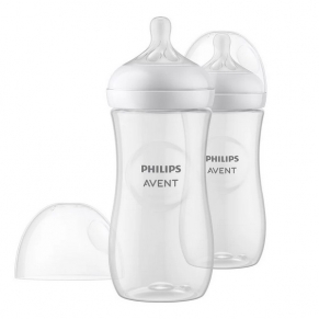 Philips AVENT Natural Response  Поток 4, 3м+ - Комплект 2 бр. шишета 330 мл за хранене  с биберон без протичане Natural Response