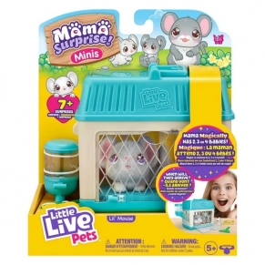 MOOSE Little Live Pets Mama Surprise Minis - Къщичка с мишле и бебета изненади