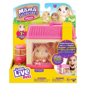 MOOSE Little Live Pets Mama Surprise Minis - Къщичка със зайче и бебета изненади