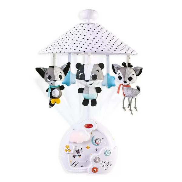 TINY LOVE Magical Night Black and White - Музикална въртележка, проектор и нощна лампа , 0м+