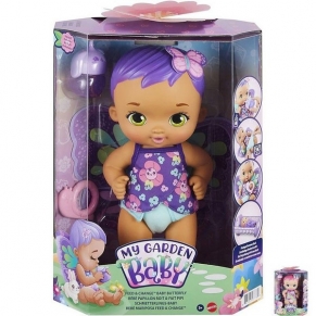 Mattel My Garden Baby Feet and Change Baby Butterfly Пеперуда - Кукла бебе с аксесоари, 30 см. 