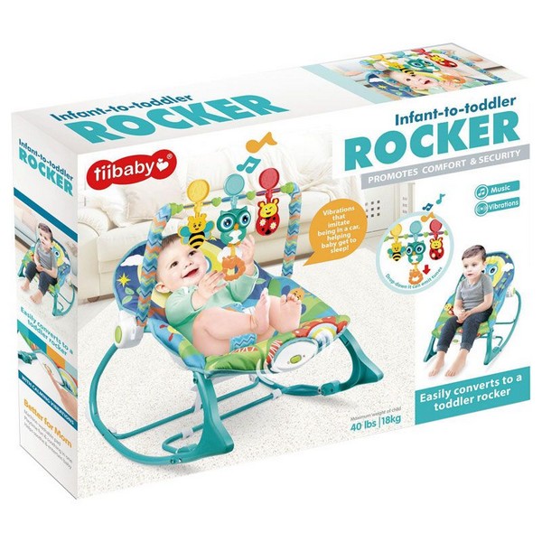 Продукт RTOYS Infant-to-toddler Rocker - Шезлонг за бебе 2 в 1, с музика и вибрация - 0 - BG Hlapeta