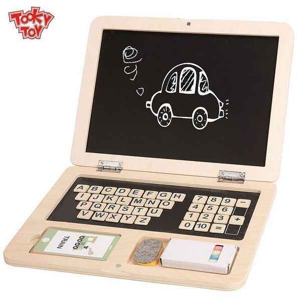 Продукт Tooky toy - Дървен лаптоп с магнити - 0 - BG Hlapeta